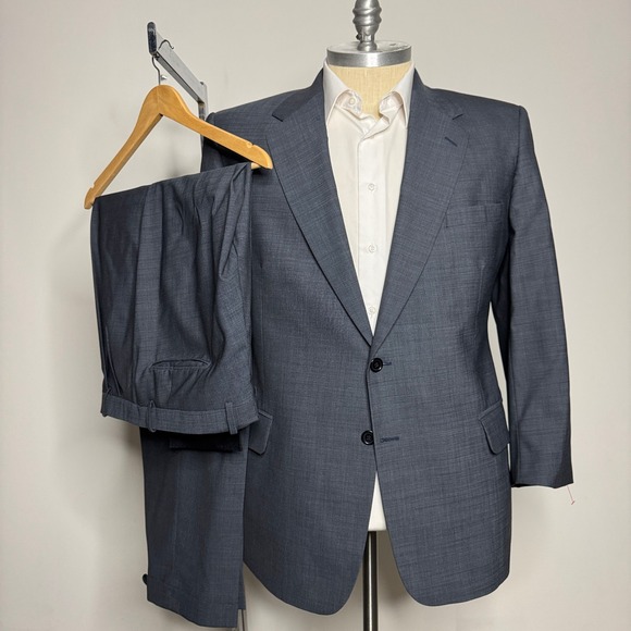 Corporate Image Men's Two-Piece Suit 44R 36W Tailored Exclusive, Gray Dress Suit - Picture 1 of 11